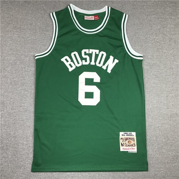 Men Boston Celtics #6 Russell Green 2025 NBA Jersey style 1